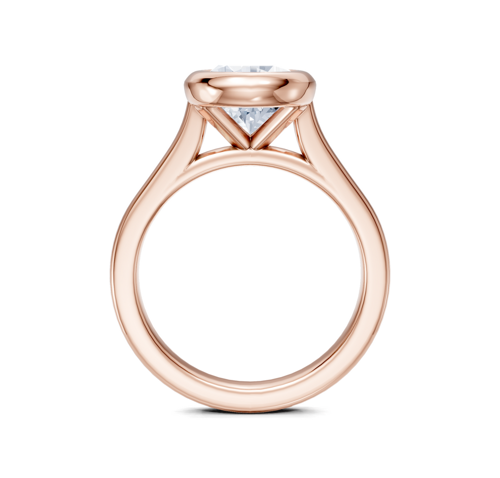Image for Cathedral Bezel Set Engagement Ring | 18k Rose Gold