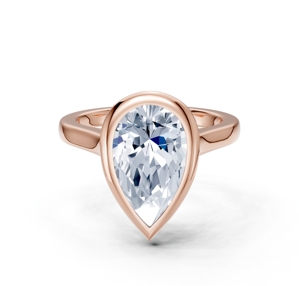 Image for Cathedral Bezel Set Engagement Ring | 18k Rose Gold