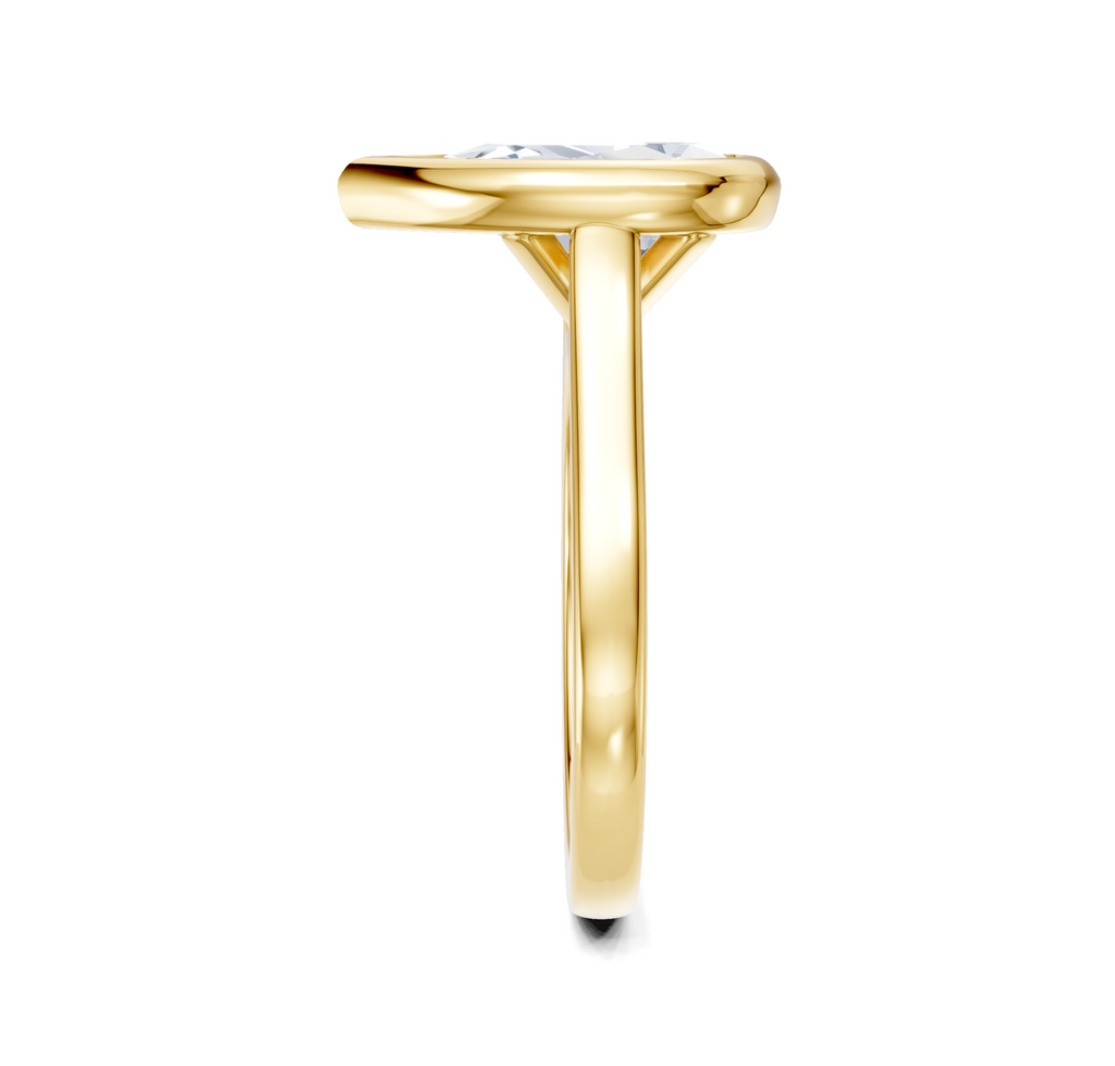 Image for Cathedral Bezel Set Engagement Ring | 18k Yellow Gold