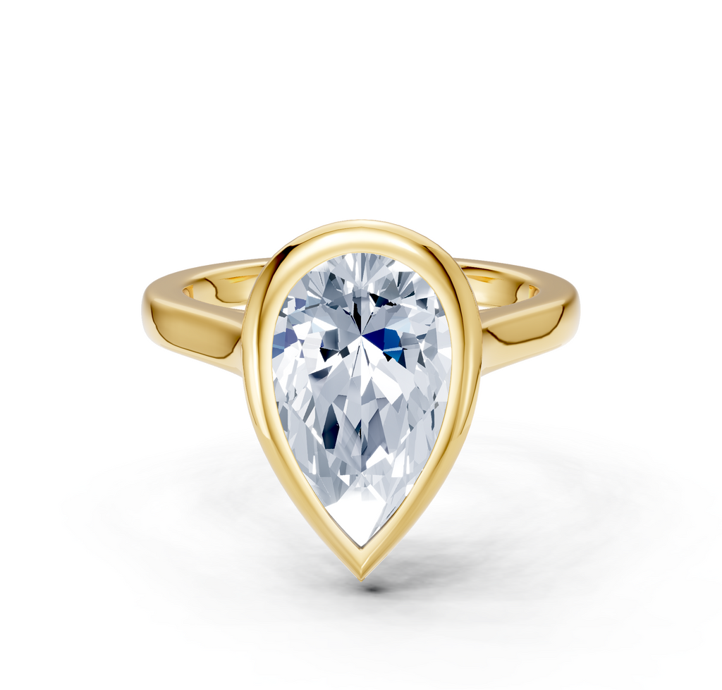 Image for Cathedral Bezel Set Engagement Ring | 14k Yellow Gold