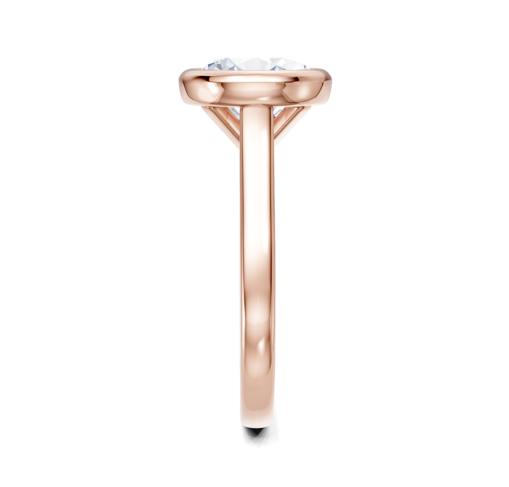 Image for Cathedral Bezel Set Engagement Ring | 18k Rose Gold