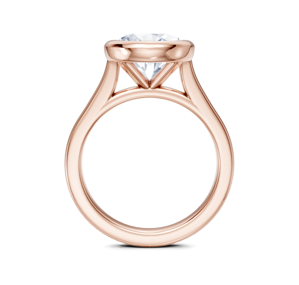 Image for Cathedral Bezel Set Engagement Ring | 18k Rose Gold