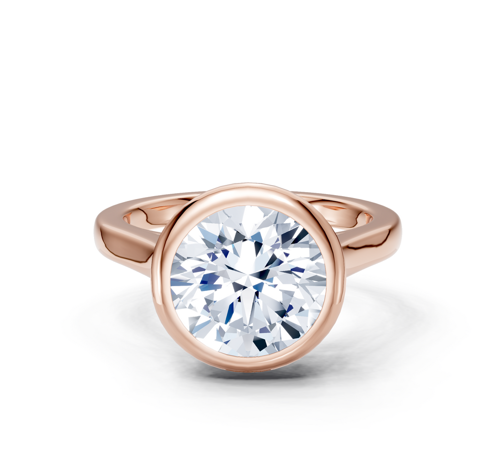 Image for Cathedral Bezel Set Engagement Ring | 18k Rose Gold