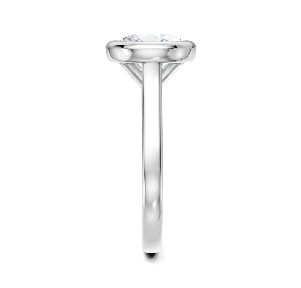 Image for Cathedral Bezel Set Engagement Ring | 18k White Gold