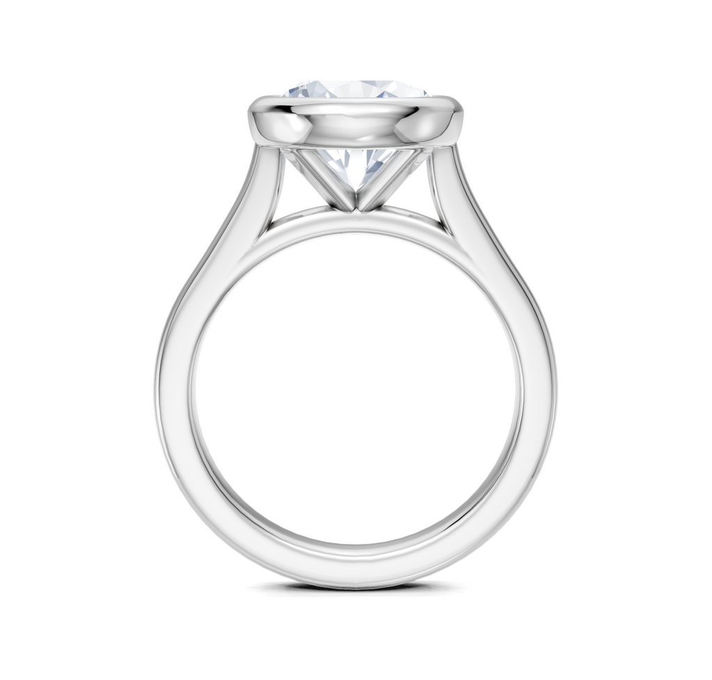 Image for Cathedral Bezel Set Engagement Ring | 18k White Gold
