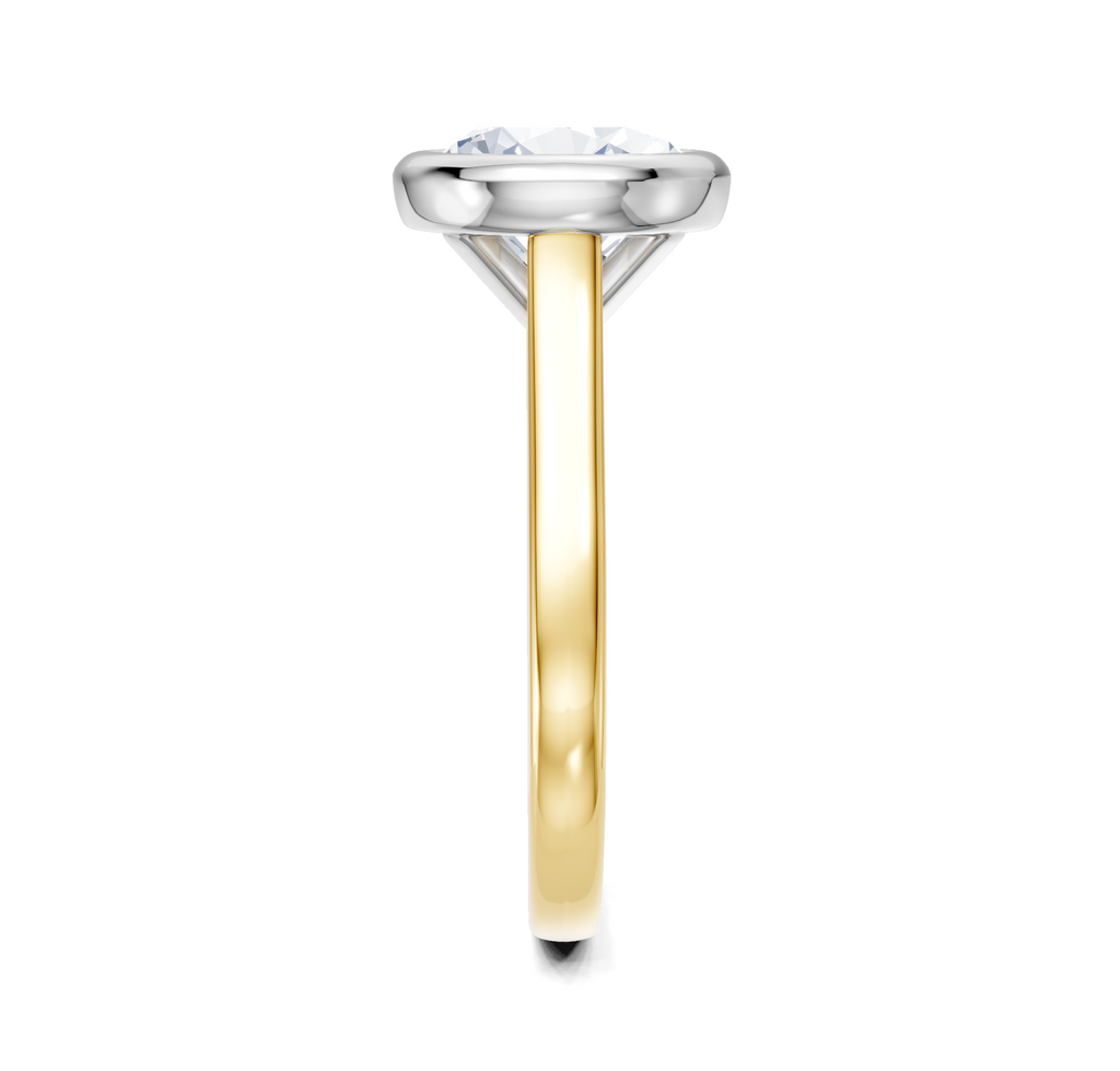 Image for Cathedral Bezel Set Engagement Ring | 18k Two Tone