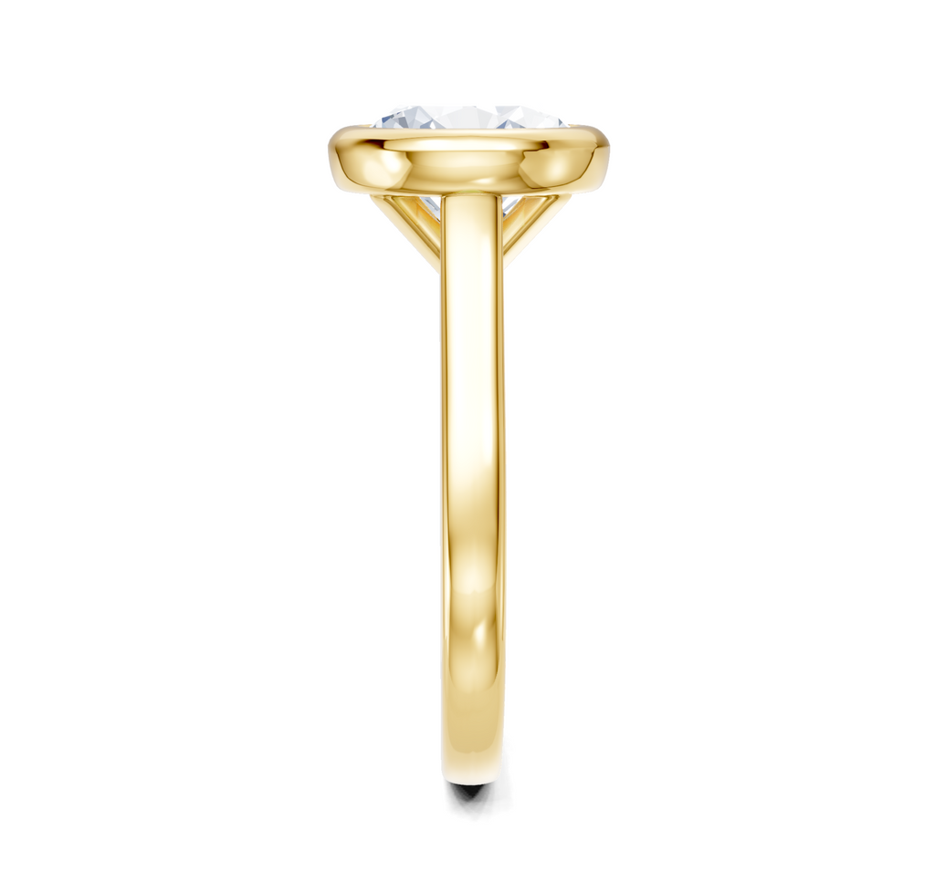Image for Cathedral Bezel Set Engagement Ring | 14k Yellow Gold