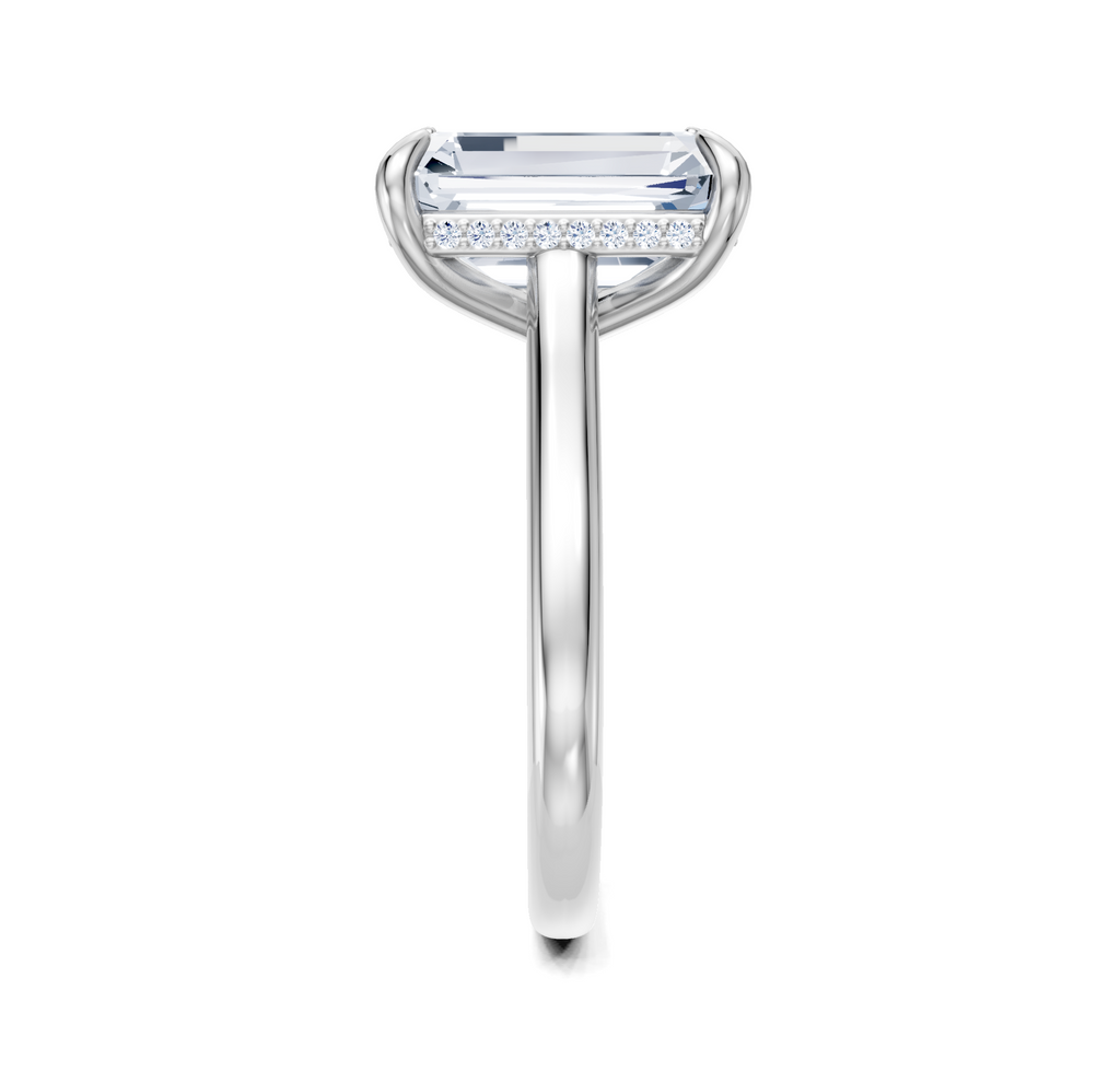 Image for Cathedral Hidden Halo Engagement Ring | Platinum