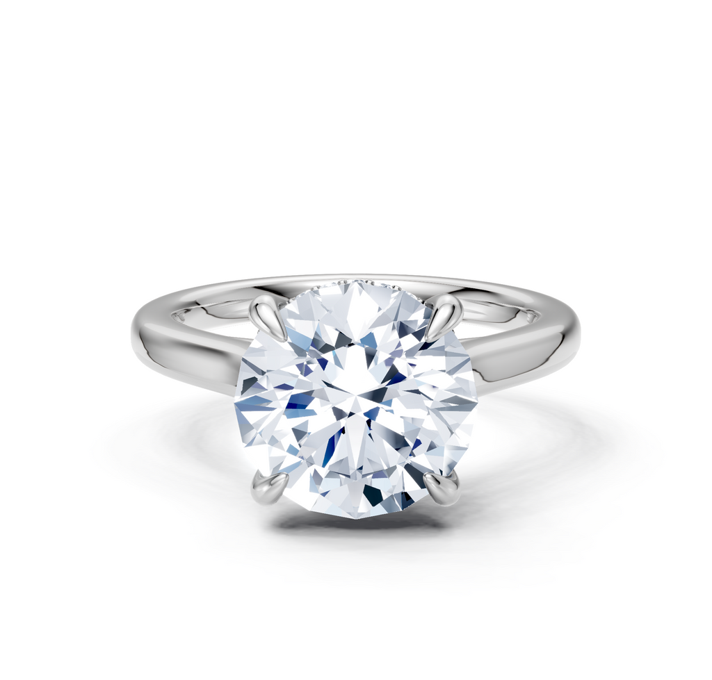 Image for Cathedral Hidden Halo Engagement Ring | Platinum