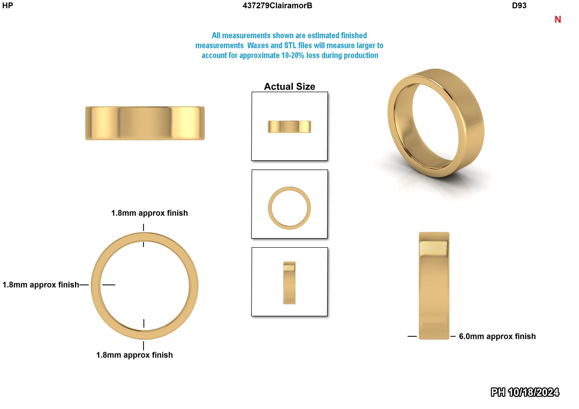 David-Ellen Custom Men's Band