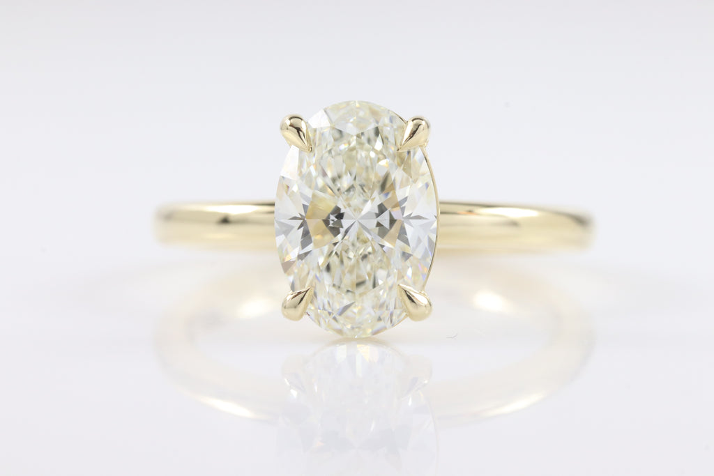 Cabas Solitaire | 2.02ct G-VS1 Oval | 14k Yellow Gold