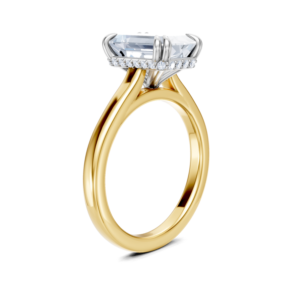 Image for Double Claw Hidden Halo | 14k Two Tone