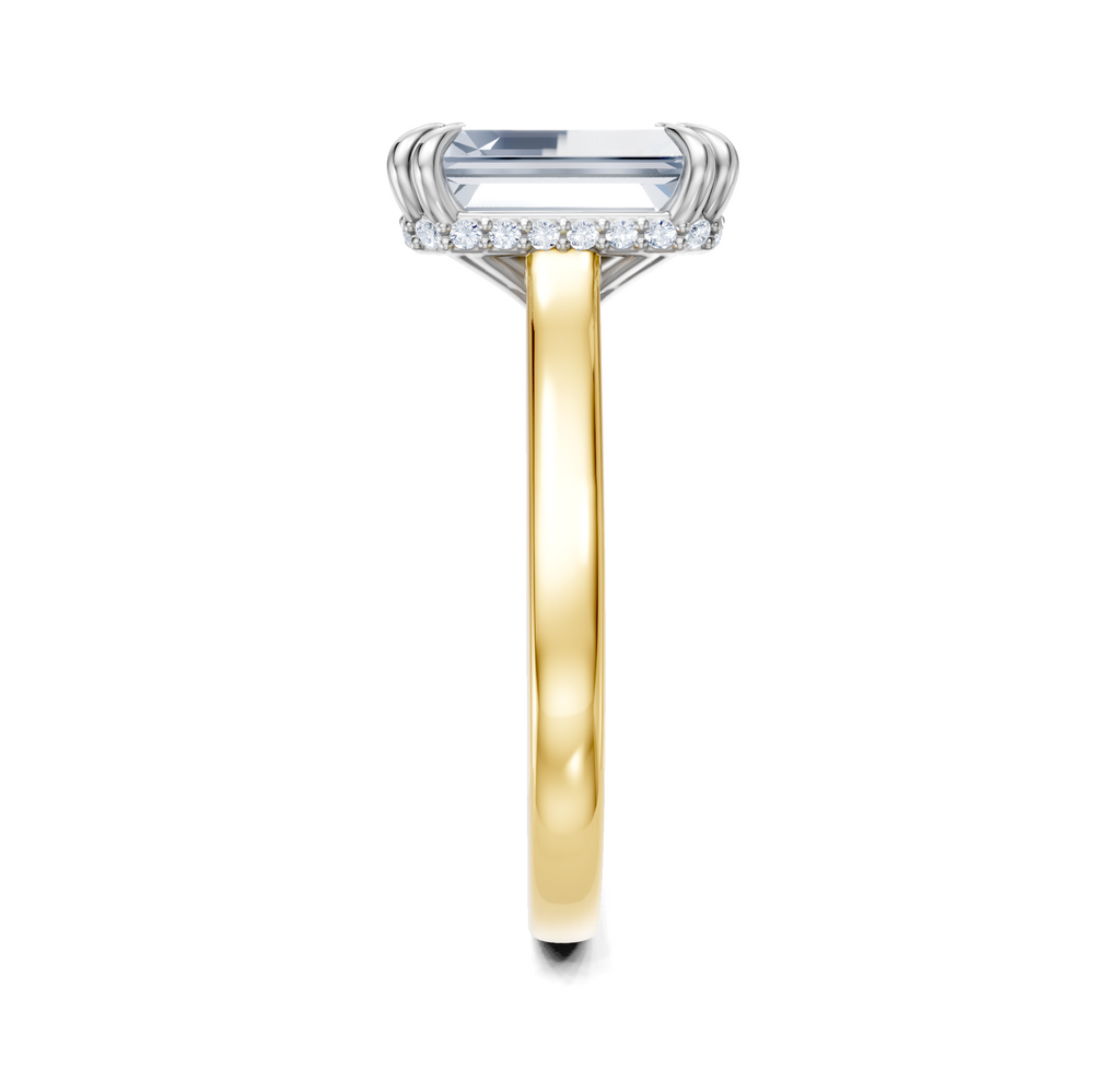 Image for Double Claw Hidden Halo | 18k Two Tone