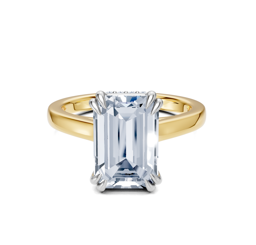 Image for Double Claw Hidden Halo | 14k Two Tone