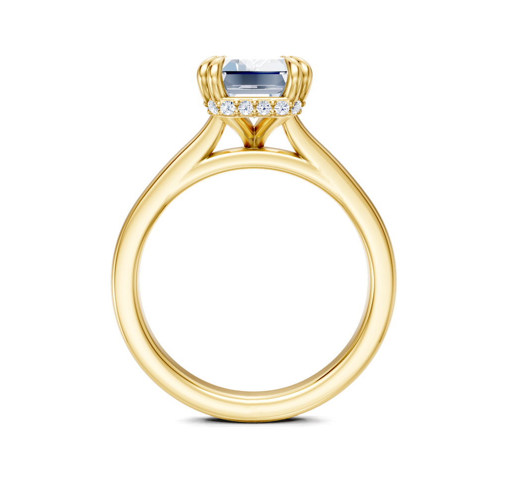 Image for Double Claw Hidden Halo | 18k Yellow Gold