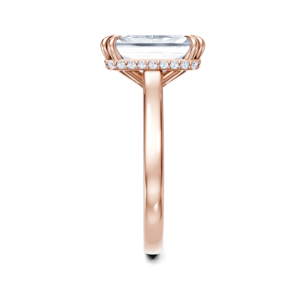 Image for Double Claw Hidden Halo | 14k Rose Gold