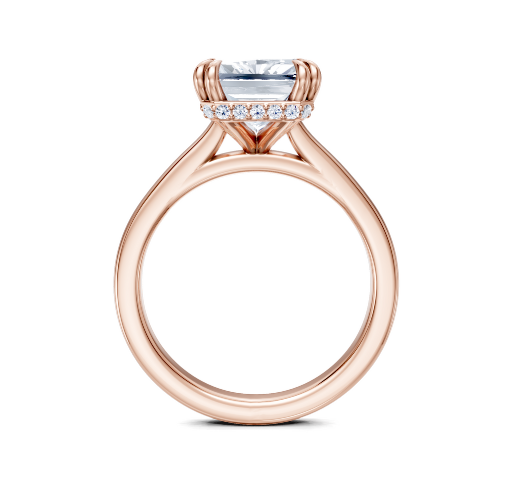 Image for Double Claw Hidden Halo | 14k Rose Gold