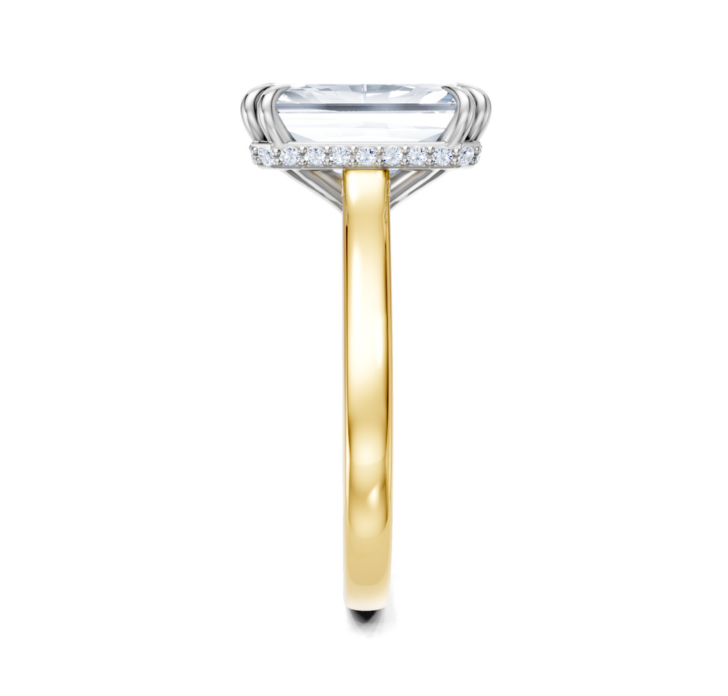 Image for Double Claw Hidden Halo | 18k Two Tone