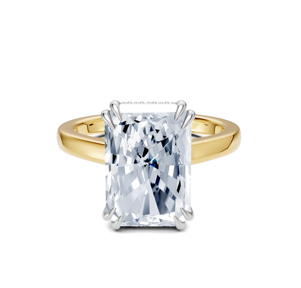 Image for Double Claw Hidden Halo | 18k Two Tone