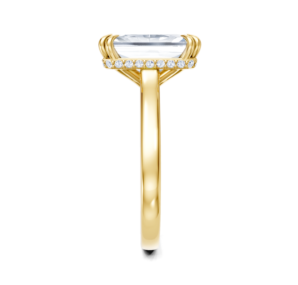 Image for Double Claw Hidden Halo | 18k Yellow Gold