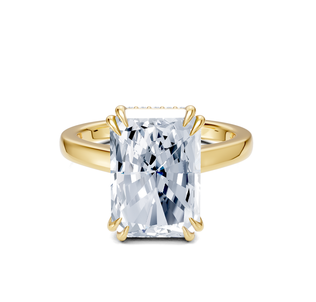 Image for Double Claw Hidden Halo | 14k Yellow Gold