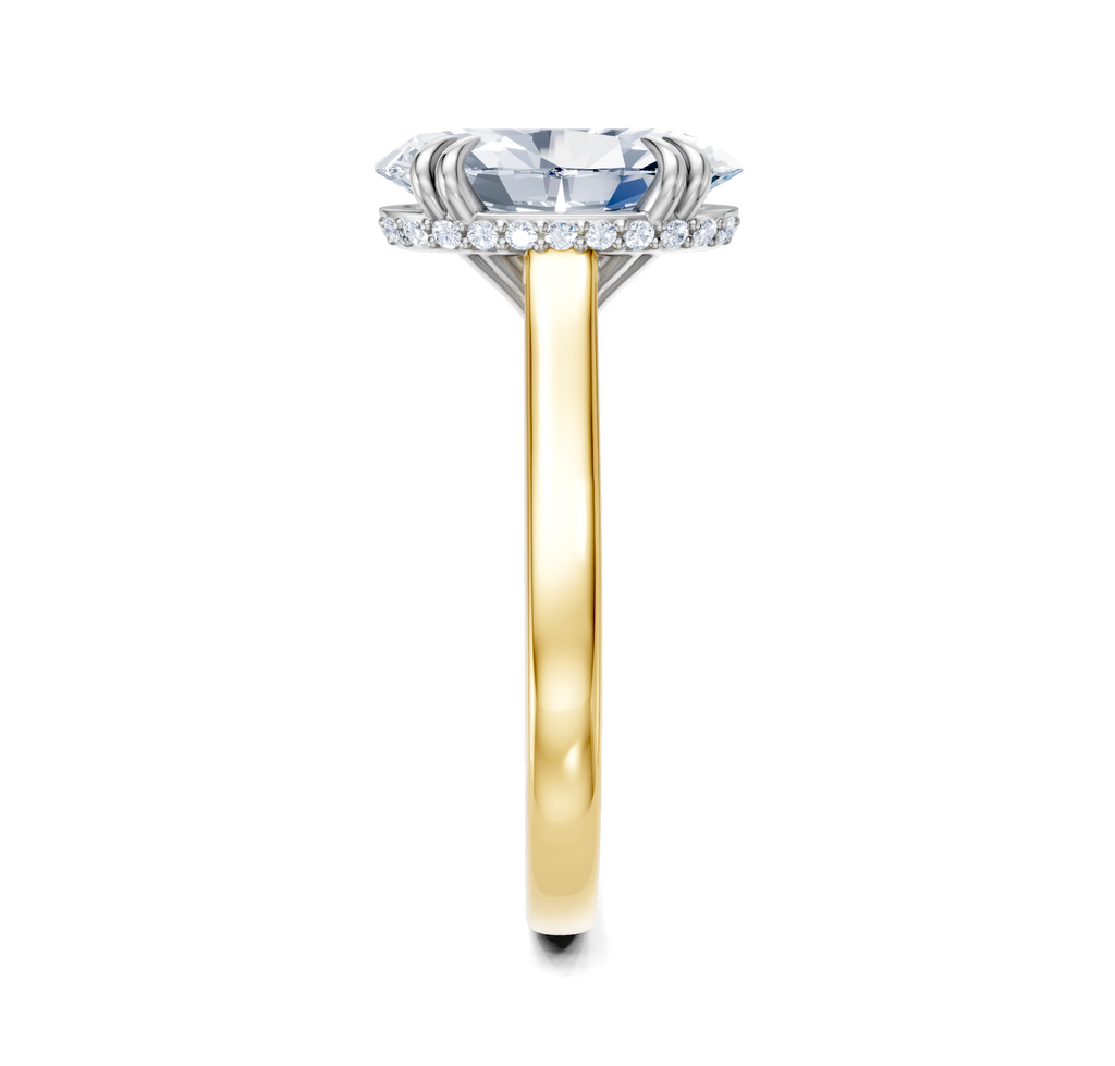 Image for Double Claw Hidden Halo | 18k Two Tone