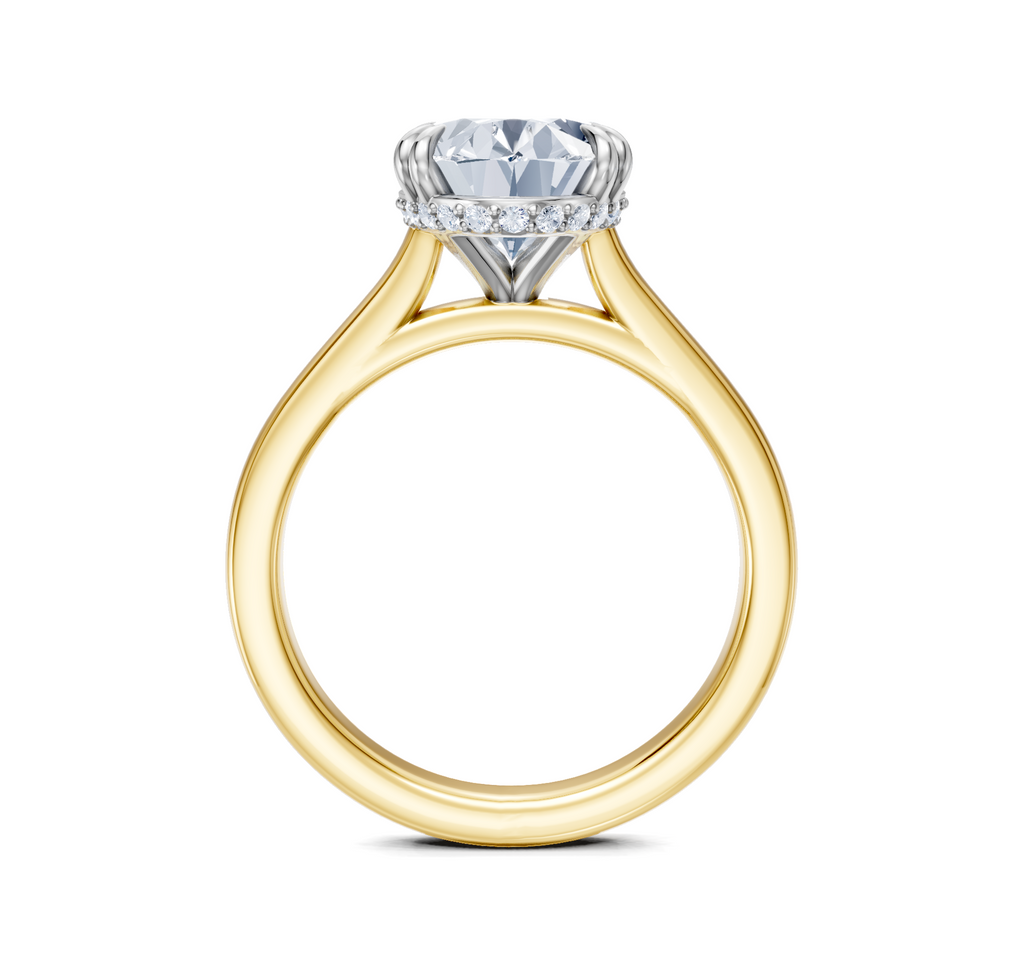 Image for Double Claw Hidden Halo | 18k Two Tone