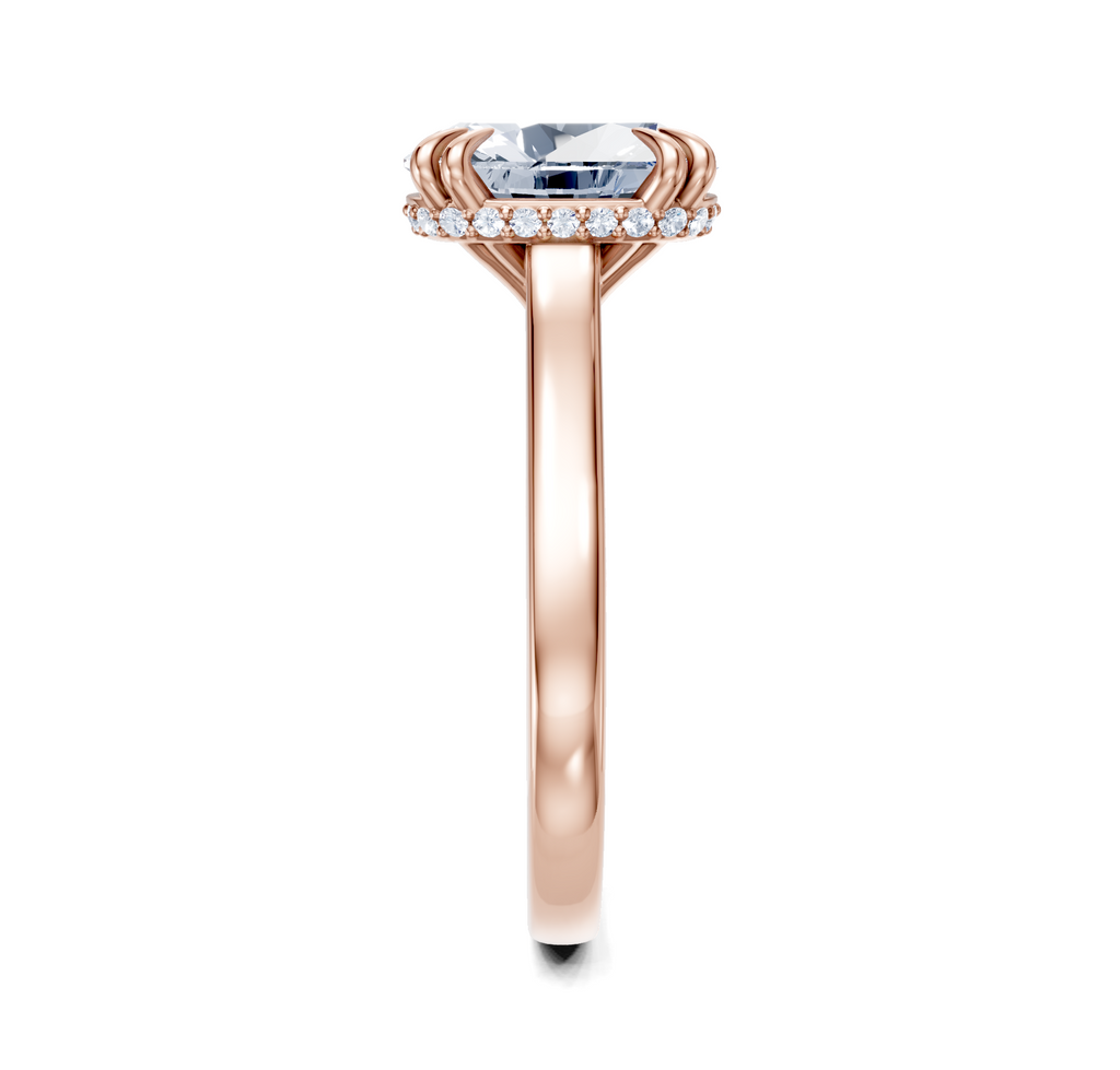 Image for Double Claw Hidden Halo | 14k Rose Gold