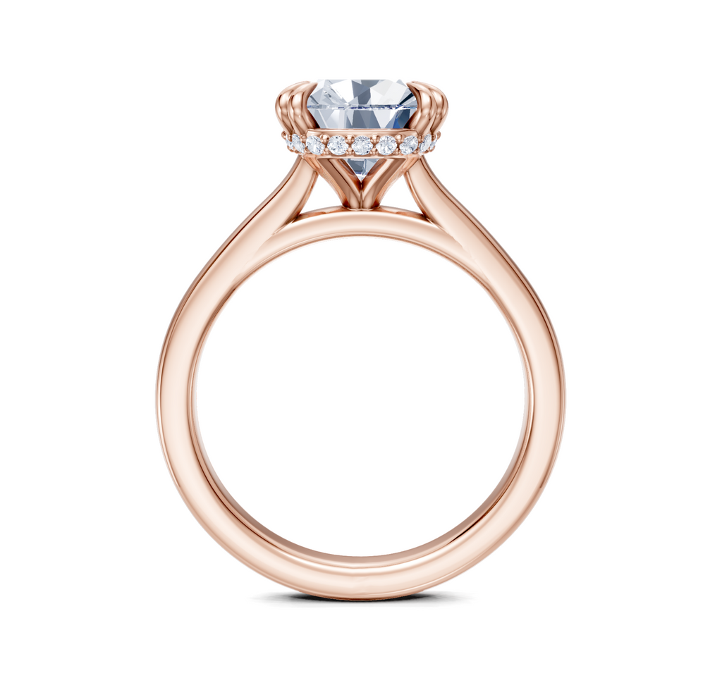 Image for Double Claw Hidden Halo | 18k Rose Gold