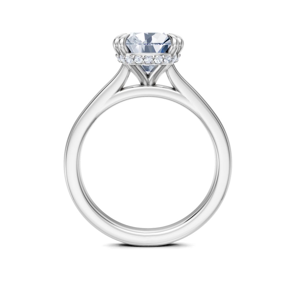 Image for Double Claw Hidden Halo | 14k White Gold
