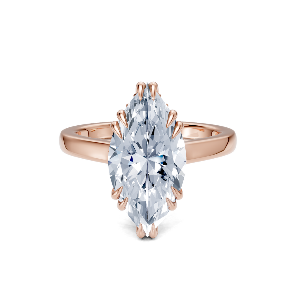 Image for Double Claw Hidden Halo | 18k Rose Gold