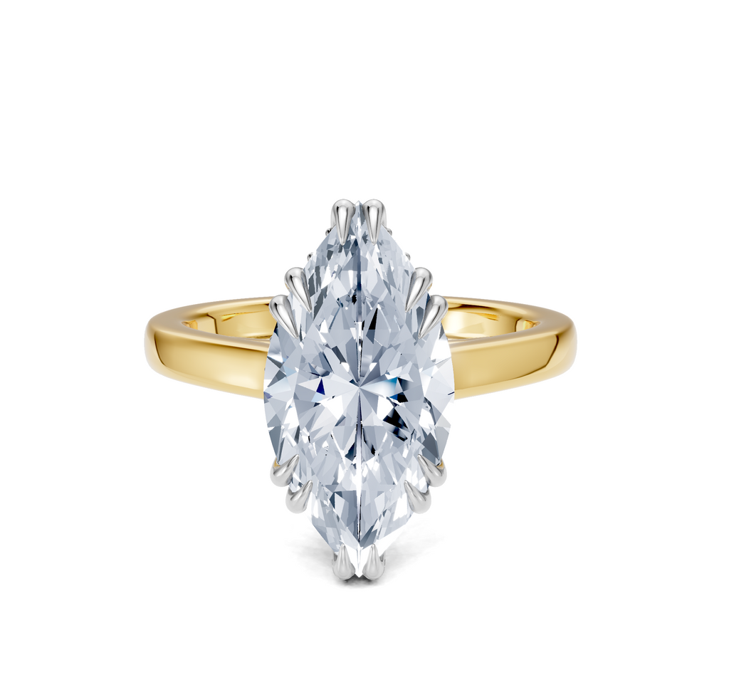 Image for Double Claw Hidden Halo | 18k Two Tone