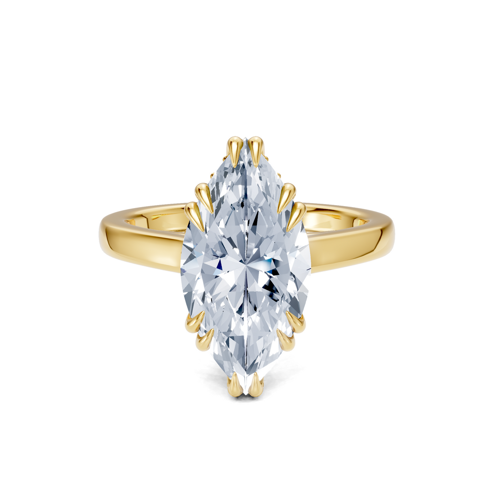 Image for Double Claw Hidden Halo | 18k Yellow Gold
