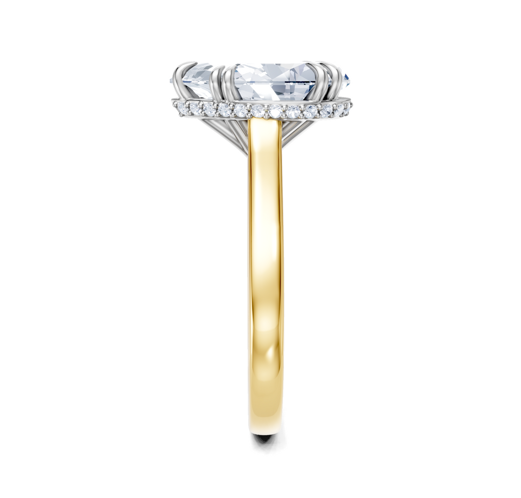 Image for Double Claw Hidden Halo | 18k Two Tone