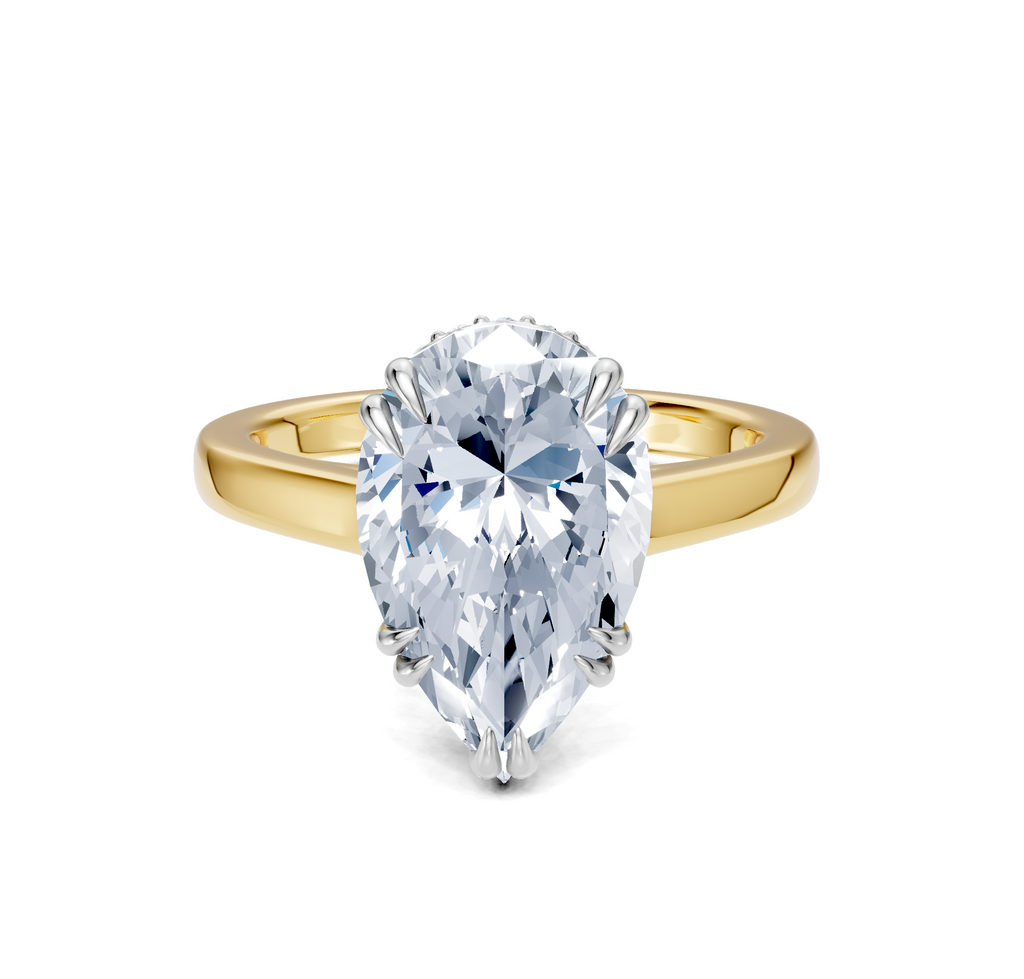 Image for Double Claw Hidden Halo | 18k Two Tone