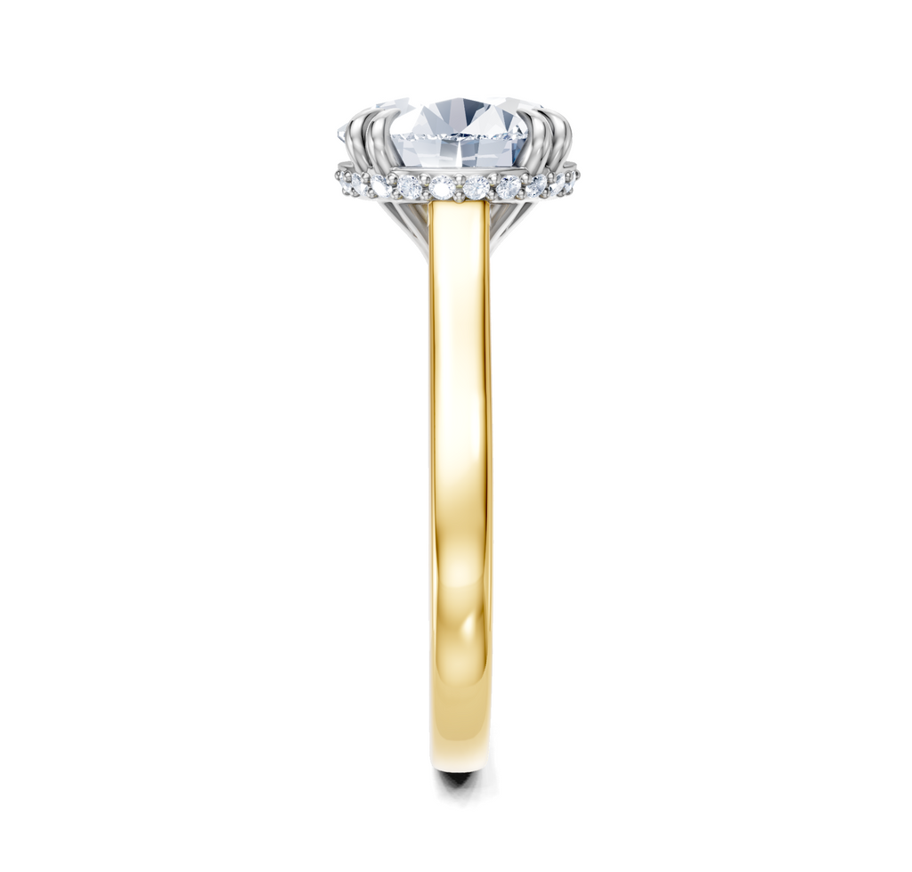 Image for Double Claw Hidden Halo | 18k Two Tone