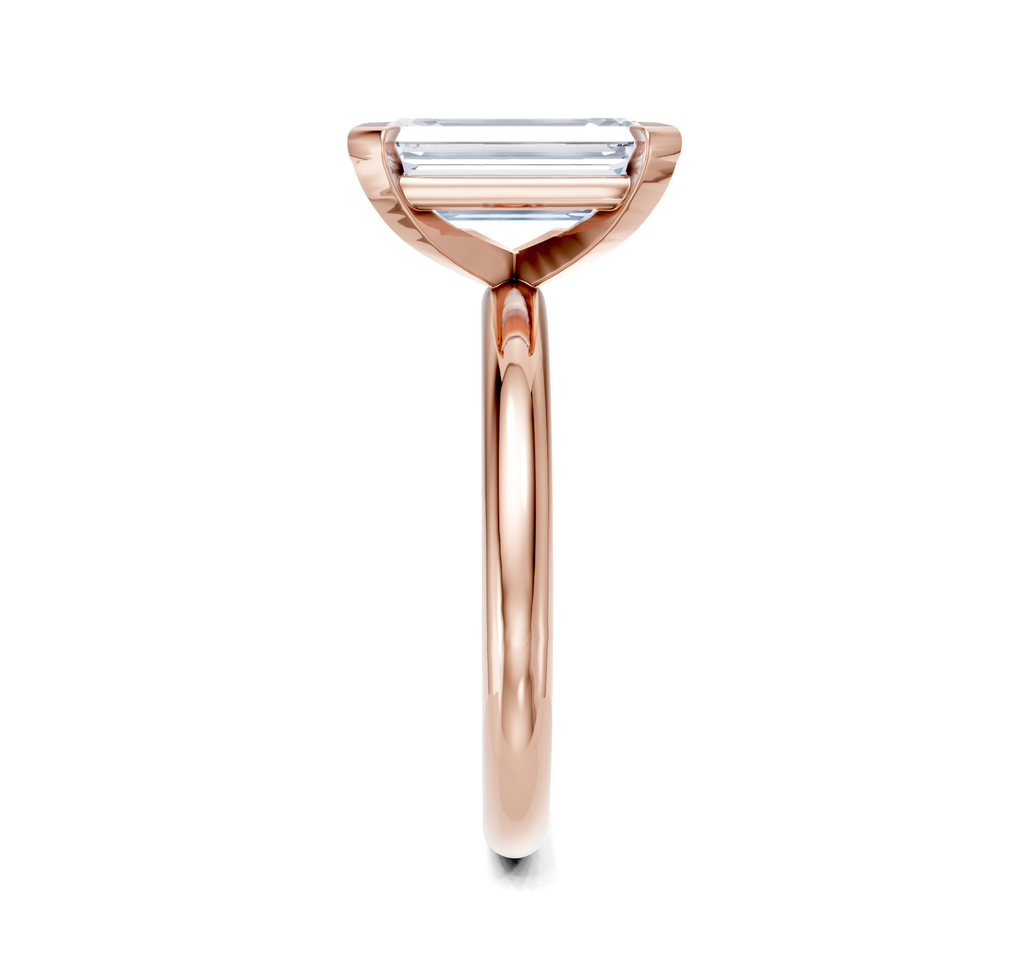 Image for Half Bezel Engagement Ring | 18k Rose Gold