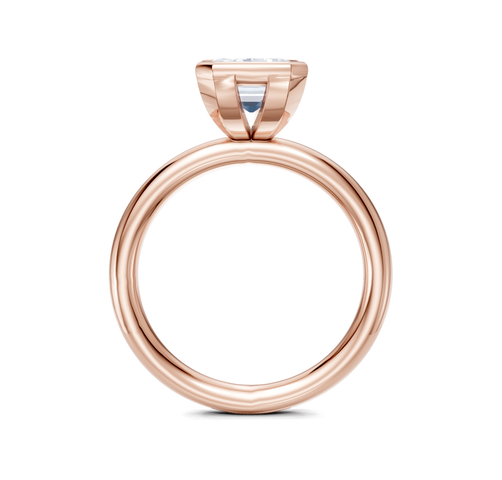 Image for Half Bezel Engagement Ring | 18k Rose Gold