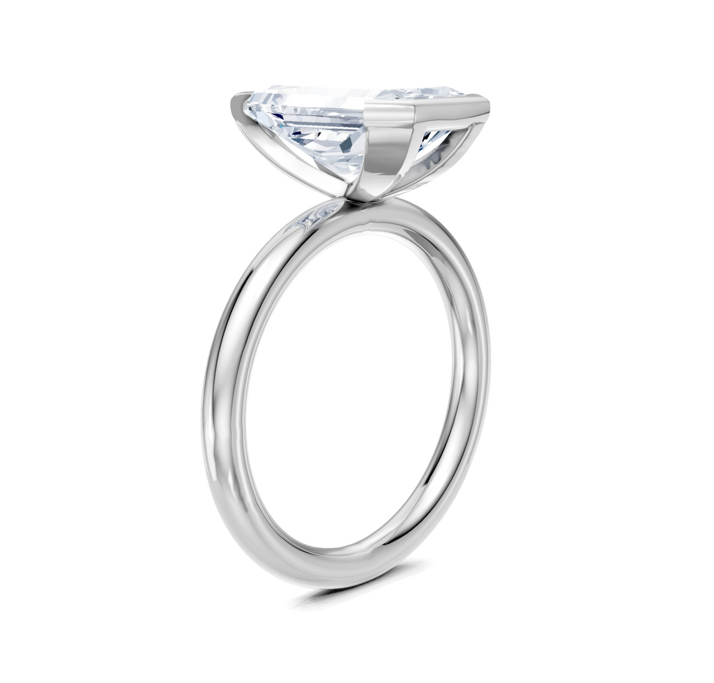 Image for Half Bezel Engagement Ring | Platinum