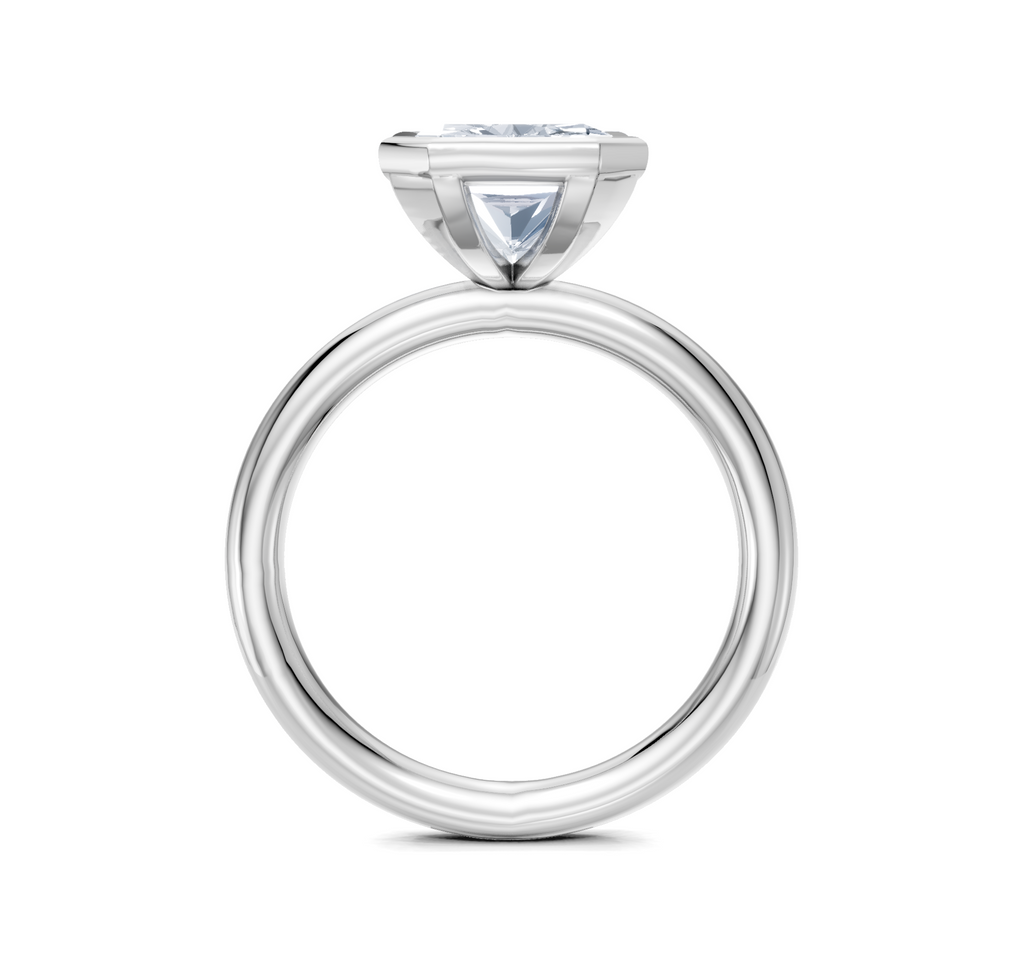 Image for Half Bezel Engagement Ring | Platinum