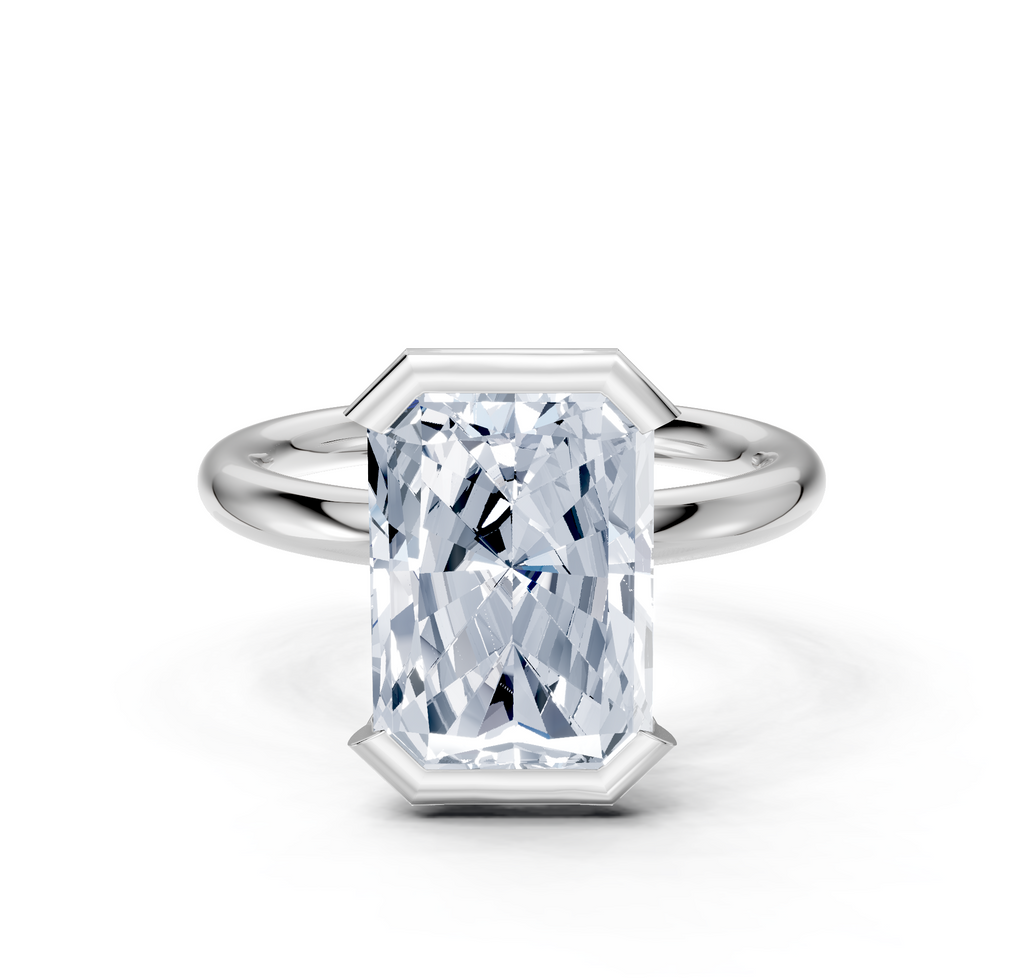 Image for Half Bezel Engagement Ring | Platinum