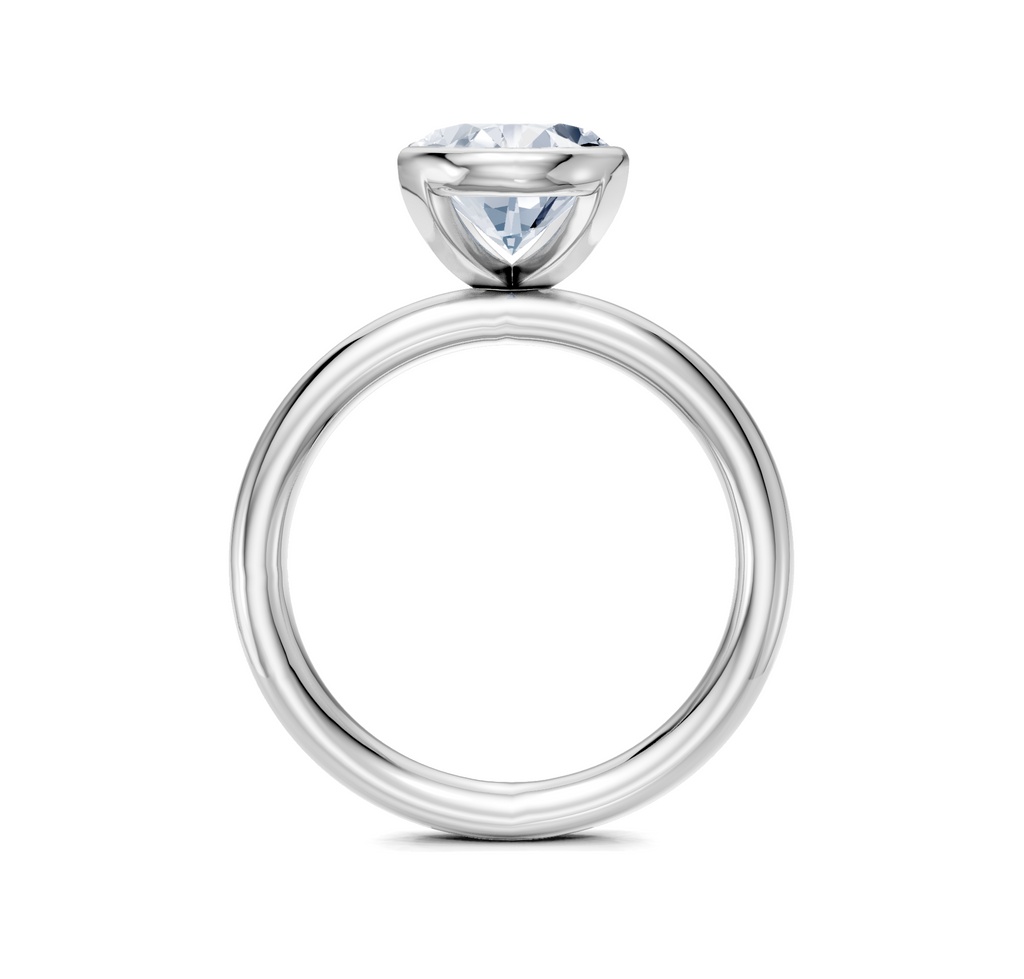 Image for Half Bezel Engagement Ring | Platinum