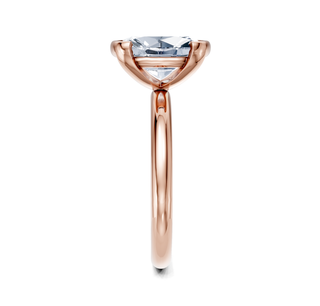 Image for Half Bezel Engagement Ring | 18k Rose Gold