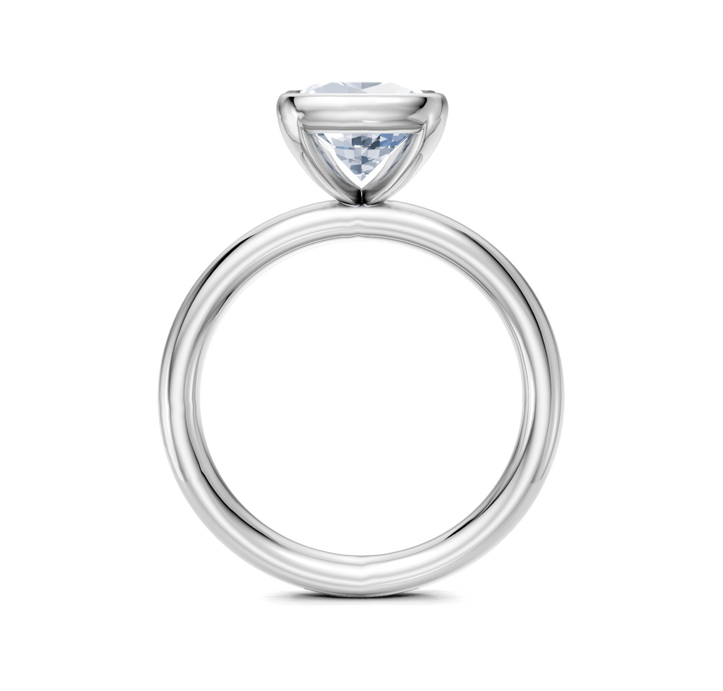 Image for Half Bezel Engagement Ring | Platinum