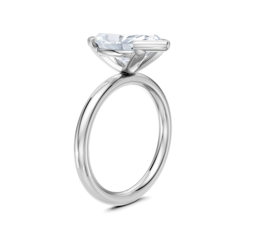 Image for Half Bezel Engagement Ring | Platinum