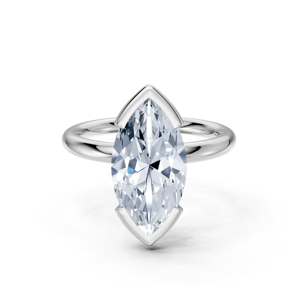 Image for Half Bezel Engagement Ring | Platinum