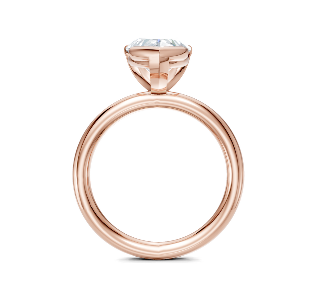 Image for Half Bezel Engagement Ring | 18k Rose Gold