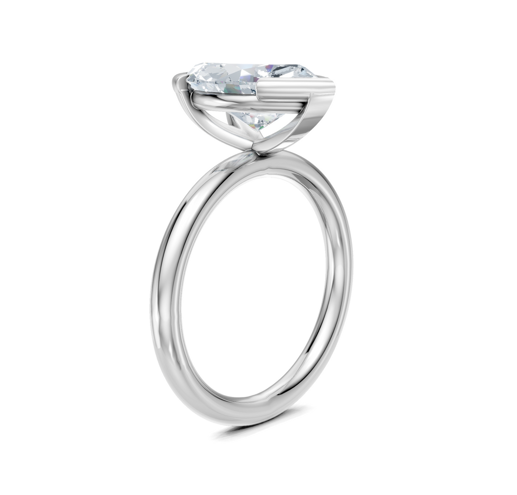 Image for Half Bezel Engagement Ring | Platinum