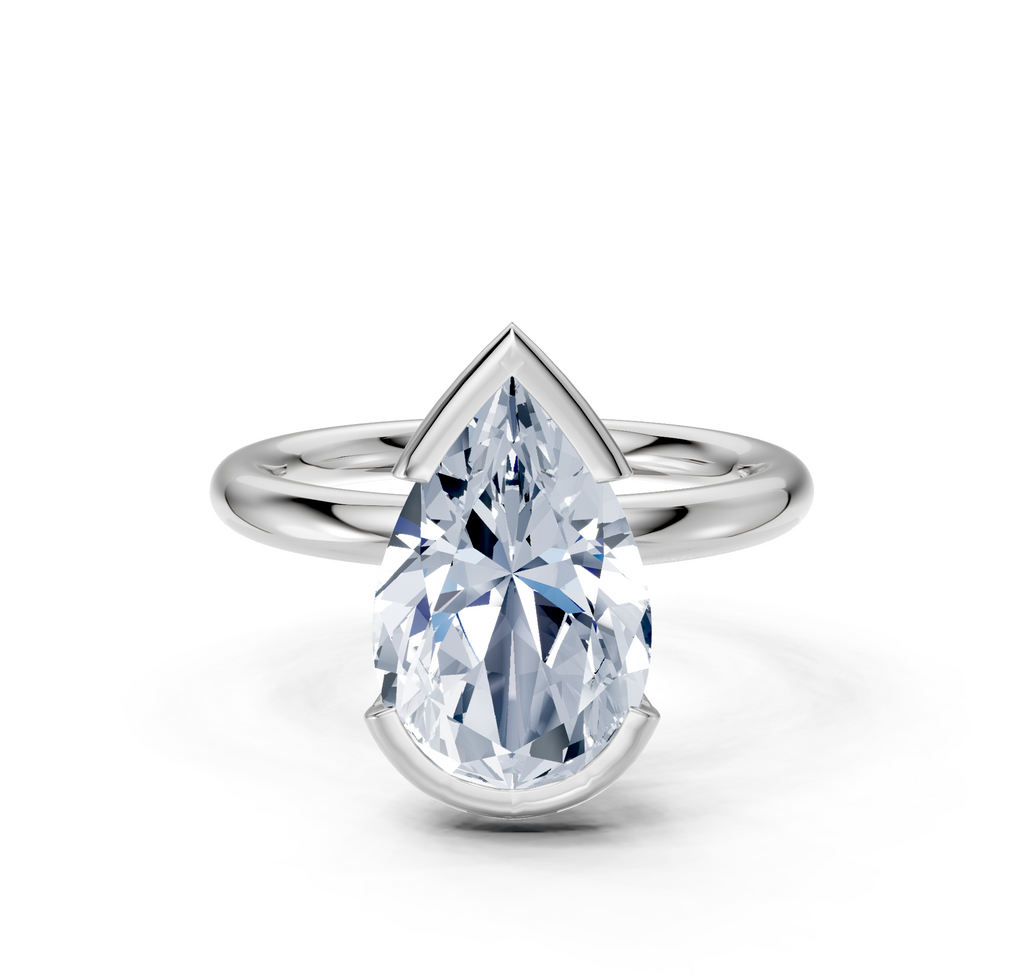 Image for Half Bezel Engagement Ring | Platinum