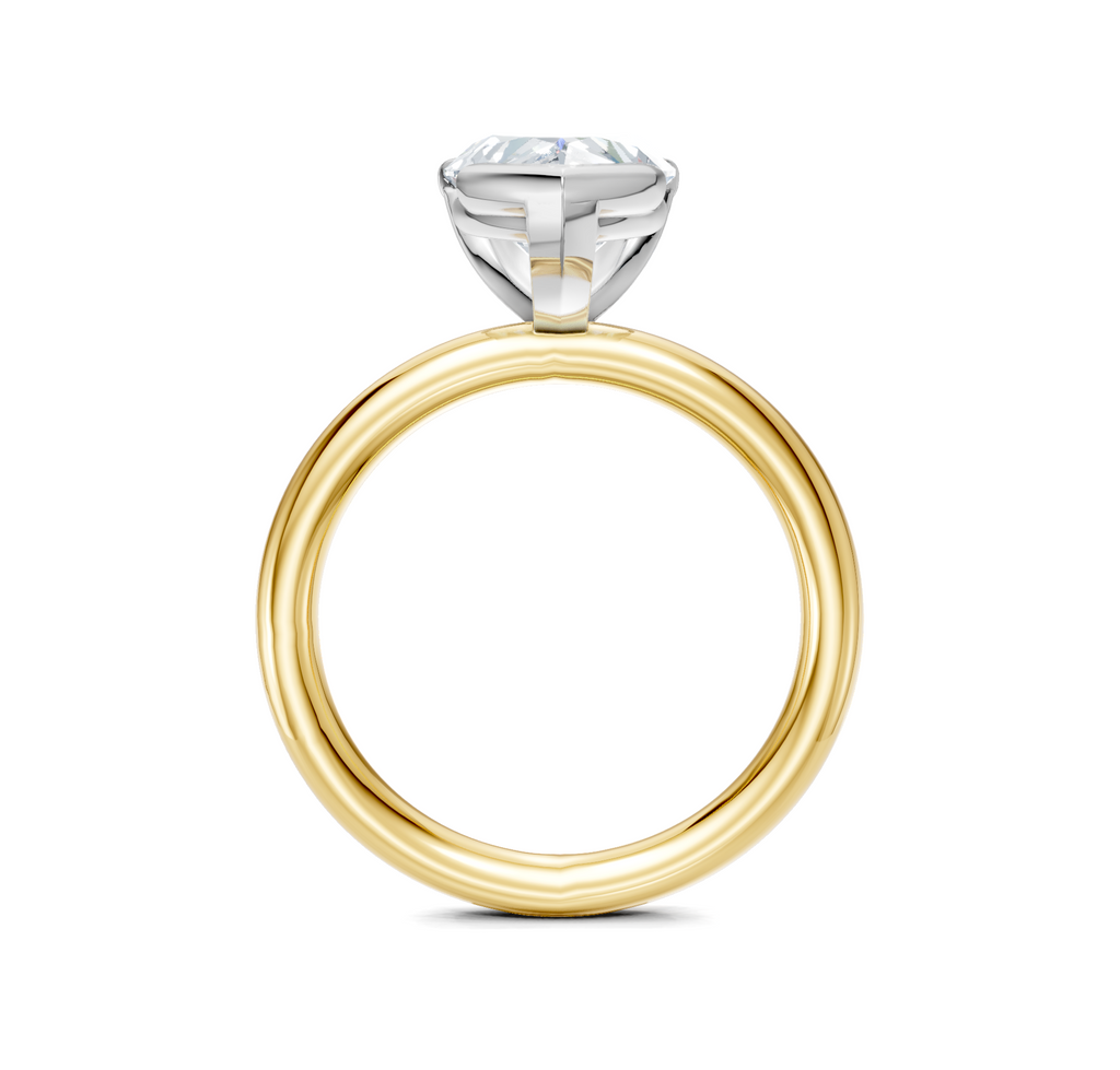 Image for Half Bezel Engagement Ring | 18k Two Tone